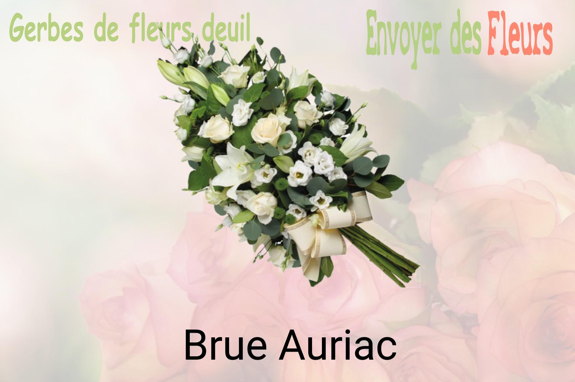 Gerbe de fleurs de deuil livrée à Brue-Auriac